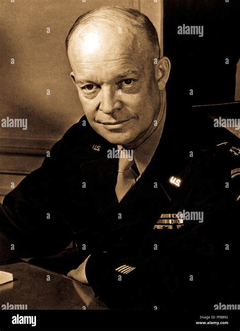 General Dwight D Eisenhower Supreme Allied Commander At His