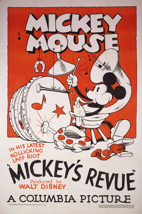 Mickeys Revue 1931 Disney Movie Posters Vintage Disney Posters