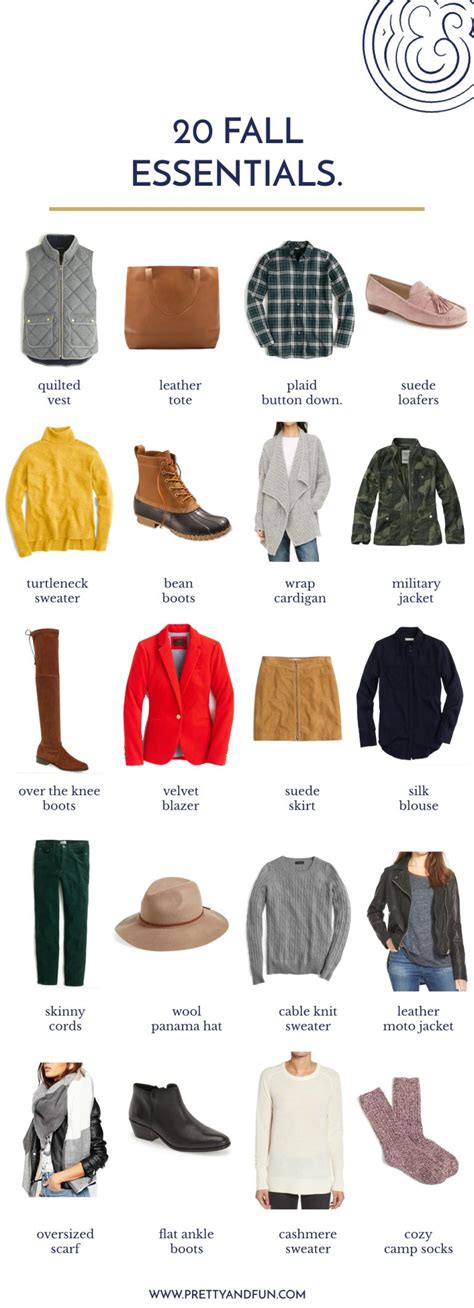 20 Fall Wardrobe Essentials Pretty And Fun