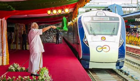 pm modi flags off kerala s first vande bharat express train the week