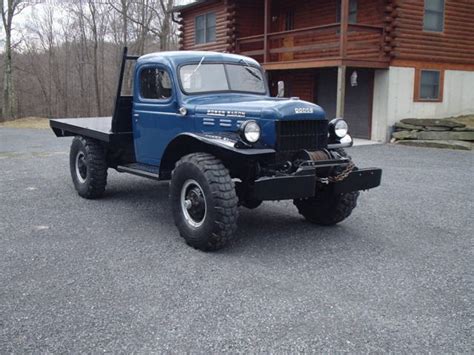 1950 Dodge Power Wagon Winch Truck Original Wflatbed For Sale Photos