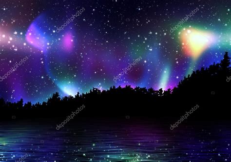 Colorful Aurora Borealis — Stock Photo © Artshock 59746475