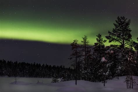 Download Lapland Finland Green Aurora Borealis Wallpaper