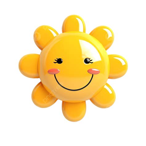3d Sun And Cloud Character Happy Sun 3d Render Illustration 3d Sun