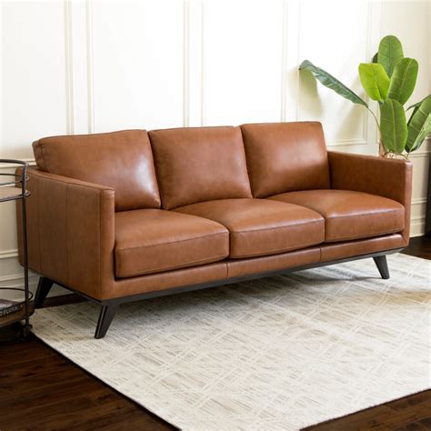 Leather Couches Living Room Brown Leather Couch Top Grain Leather