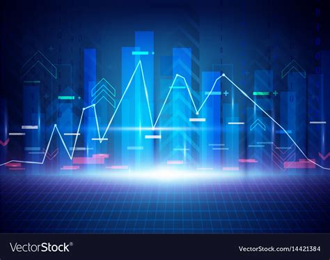 Blue Abstract Technology And Stock Market Concept Vector Image