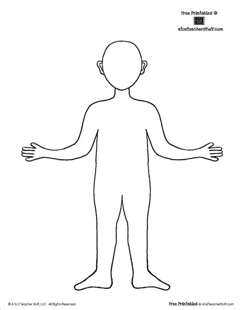 Body Outline Drawing Printable Drawing