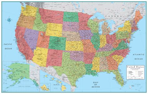 50 X 32 Rmc Signature Edition United States Wall Map Laminated