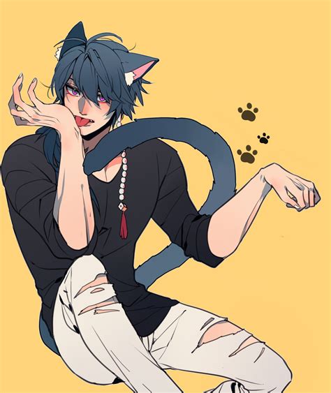カニ ´；ω； On Twitter Anime Cat Boy Cute Anime Guys Anime