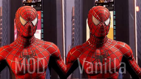 Movie Accurate Raimi Suit Mod Vs Vanilla Spider Man Remastered Pc
