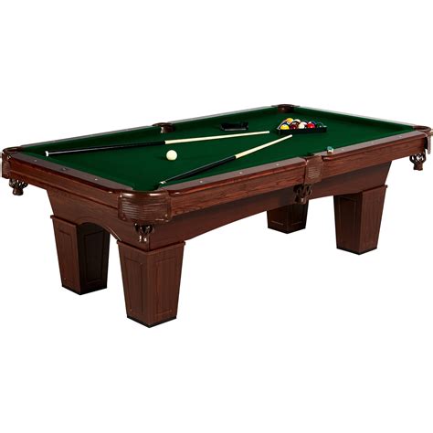 Barrington Billiards Crestmont 8 Ft Pool Table With Dunlop 4 Piece Table Top