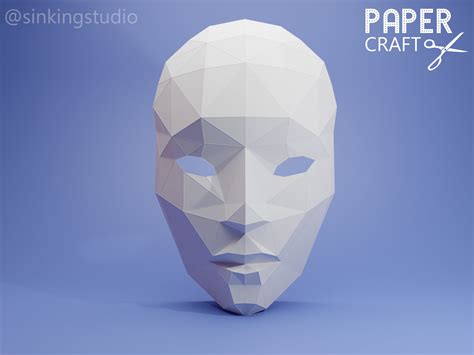 3d Papercraft Mask Venetian Face Pattern Venice Mask Origami Etsy Canada