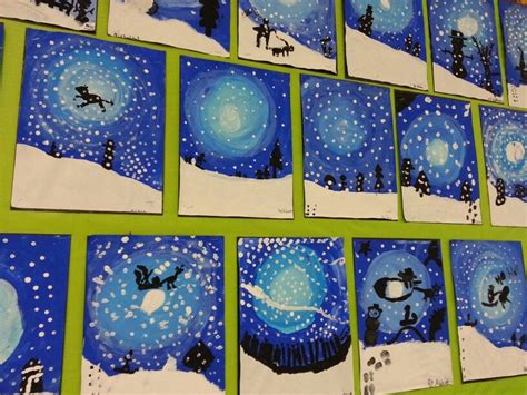 Winter Art Fabulous Student Art Eq Arte Arte Para Niños Y Clases