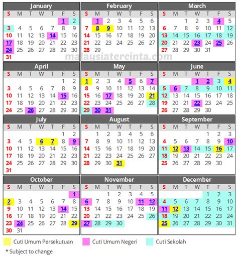 All you need to know about public holidays and observances in malaysia. Jadual Cuti Umum 2016 (Public Holiday)