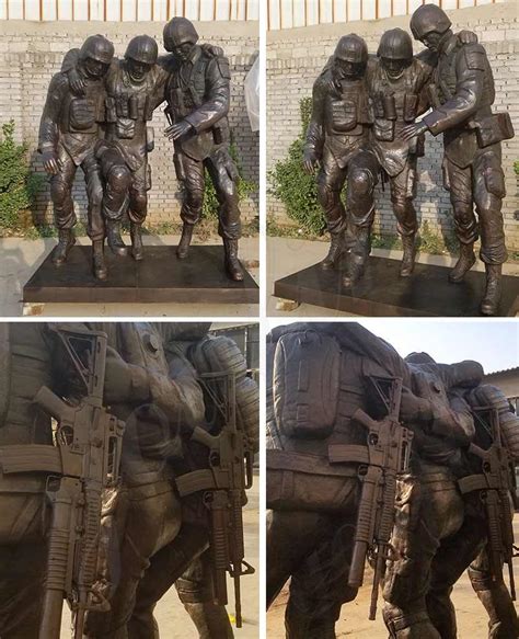 No Man Left Behind Statue Youfine Bronze Sculpture