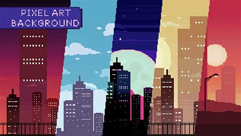 2d Pixel Art City Backgrounds Pack On Pixel Art Pixel