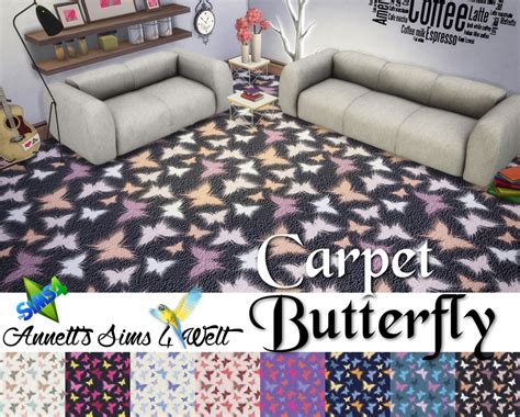 Sims 4 Ccs The Best Carpet Butterfly By Annett85