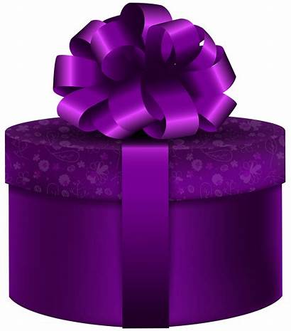 Purple Gift Clipart Clip Gifts Round Presents