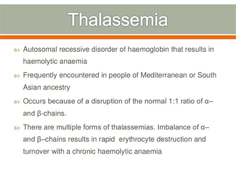 Haemoglobinopathies Thalassemia Prophyrias And Sickle Cell Disease