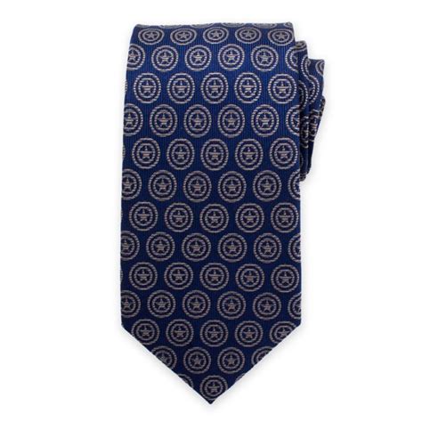 Captain America Shield Silk Tie For Adults Marvel Shopdisney