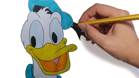 Como Dibujar Al Pato Donald Paso A Paso Dibujos Para Niños A Color