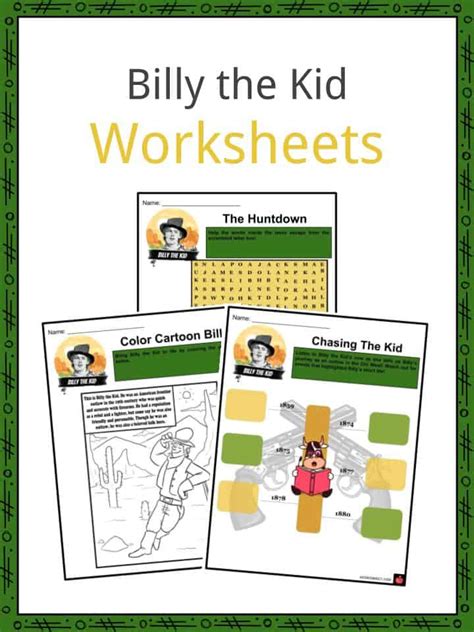 Billy The Kid Facts Worksheets Life History And Biography For Kids