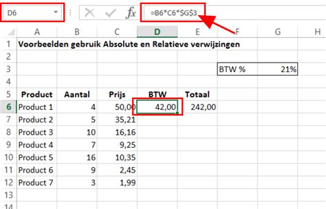 Absolute En Relatieve Verwijzingen Maken En Gebruiken Beter In Excel