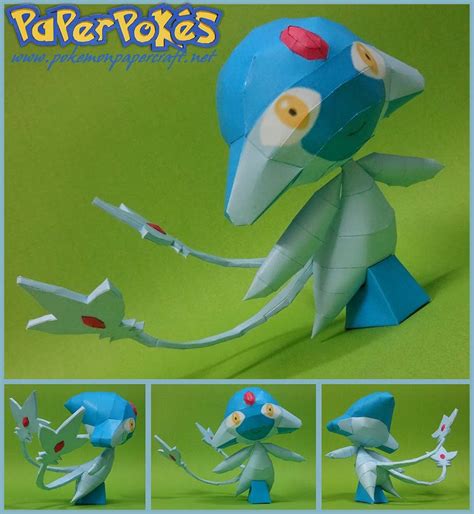 Paperpokés Pokémon Papercrafts Azelf Origami Dolphin Paper Crafts