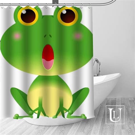 Frog Cartoon 02 Shower Curtains Custom Design Creative Shower Curtain Bathroom Waterproof