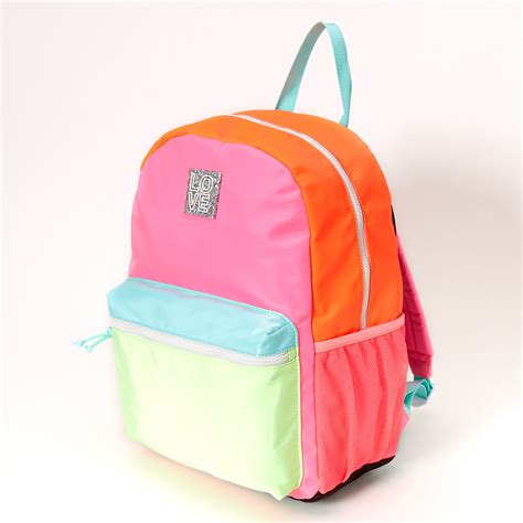 Neon Color Block Backpack Pic Wabbit