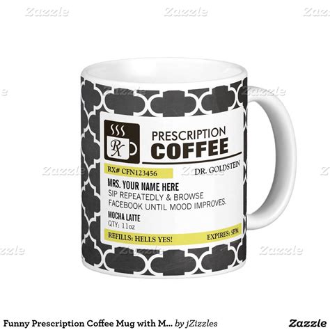 Download Funny Prescription Coffee Mug with Monogram | Zazzle.com | Mugs, Coffee mugs, Funny coffee mugs