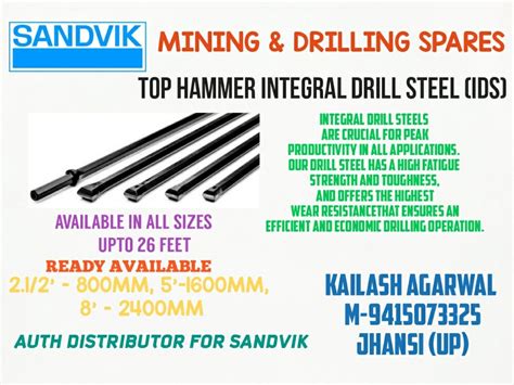 Solid Carbide Straight Shank Jack Hammer Sandvik Drill Rods At Rs 3000