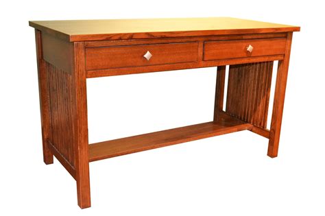 Discontinued Mission 2 Drawer Library Table Desk Michaels Cherry