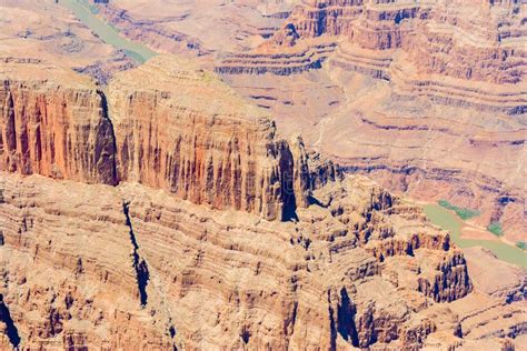 Grand Canyon And Colorado River Aerial Photo Arizona Usa Stock Photo