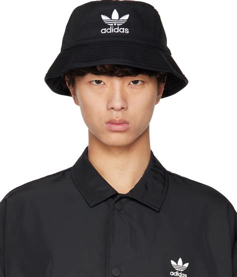 Adidas Originals Black Trefoil Bucket Hat Adidas Originals