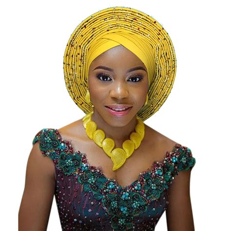 African Head Tie Nigerian Head Tie Auto Gele Headtie Fashion African