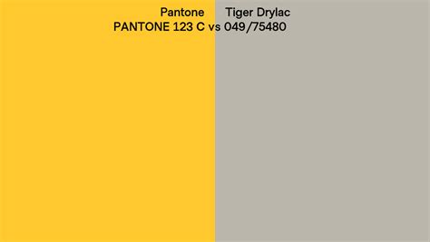 Pantone 123 C Vs Tiger Drylac 049 75480 Side By Side Comparison