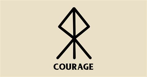 Courage Viking Rune Bravery In Battle Viking Rune Symbol Tank Top