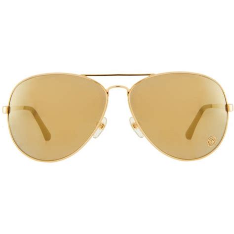 Michael Kors Gold Mirrored Aviator Sunglasses Mirrored Aviator