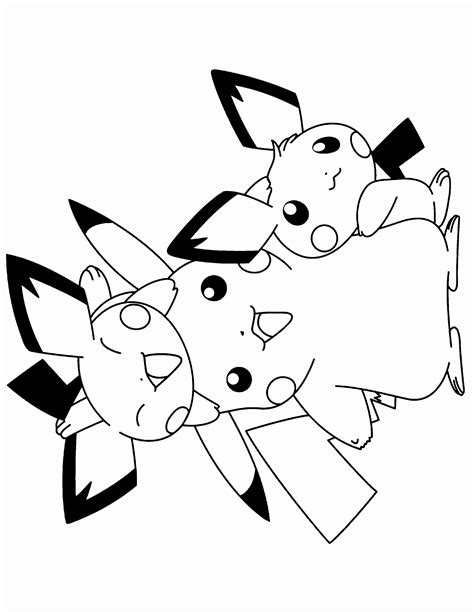 Imagenes De Pikachu Raichu Y Pichu Para Colorear