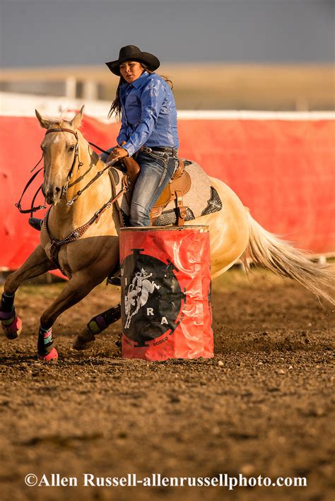 Rocky Boy Rodeo Barrel Racing On Rocky Boy Indian Reservation In