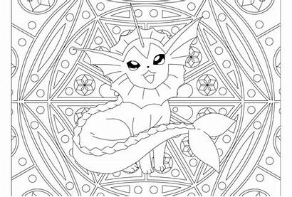 Pokemon Coloring Vaporeon Adult Pages Printable Mandala