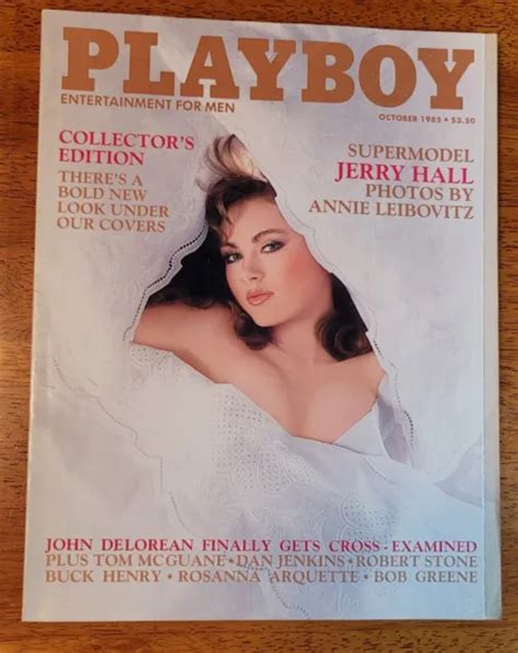 Playboy Magazine October Cynthia Brimhall Jerry Hall Rosanna Arquette Picclick