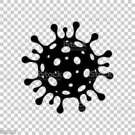 Coronavirus Cell Icon For Design Blank Background Stock Illustration