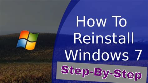 How To Reinstallinstall Windows 7 Youtube