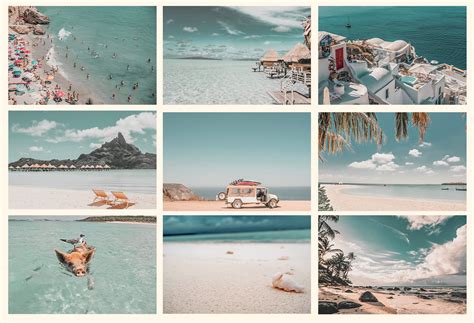 Beach Aesthetic Wall Collage Kit Digital Download 49 Pcs Etsy