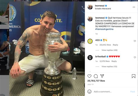 Lionel Messis Post Becomes The Most Liked Instagram Post By An Athlete