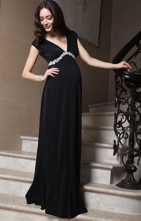 Aurora Maternity Gown Long Black Maternity Wedding Dresses Evening