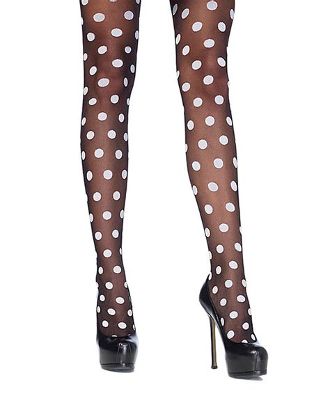 This Leg Avenue Black And White Sheer Polka Dot Tights By Leg Avenue Is