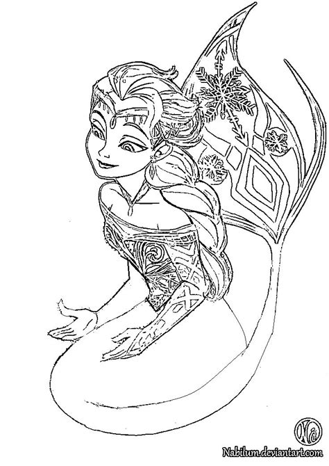 mermaid elsa | Mermaid coloring pages, Mermaid coloring, Coloring pages